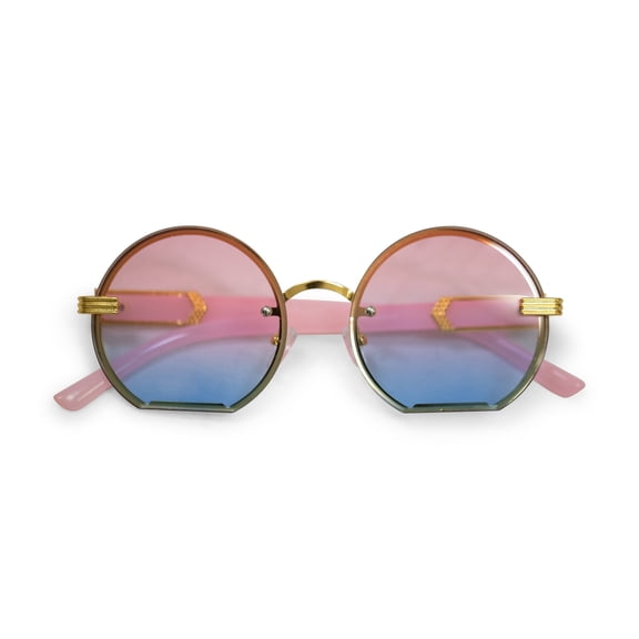 Pink and Blue Ombre Tinted Retro Sunglasses