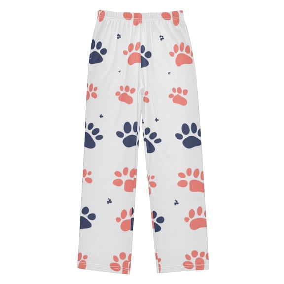 Pink and Blue Paws Pajama Pants Soft Lightweight Lounge Pants Bottoms Sleep Pants Warm Comfy