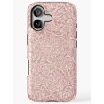 Pink and Cream Rose Line Art Tough Case for Apple iPhone, Polycarbonate ...