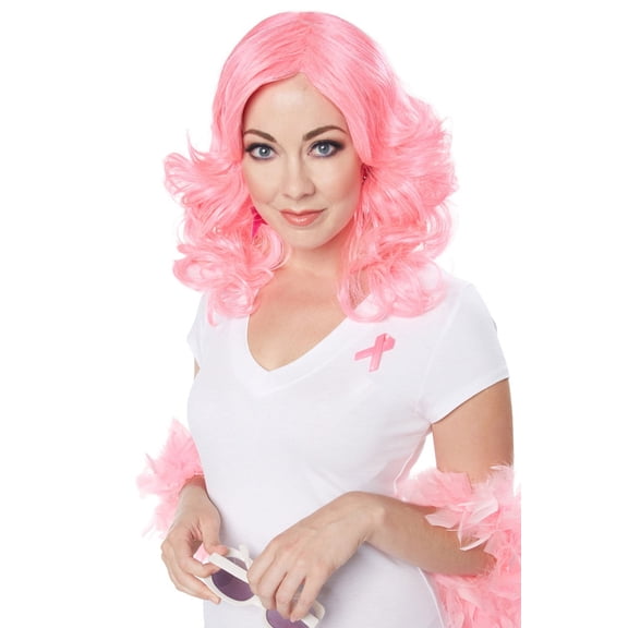 Pink and Feathered Wig