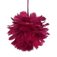 thumbnail image 1 of Northlight Pink and Gold Glitter Tipped Feather Hanging Christmas Ball Ornament 5.5" (140mm), 1 of 3
