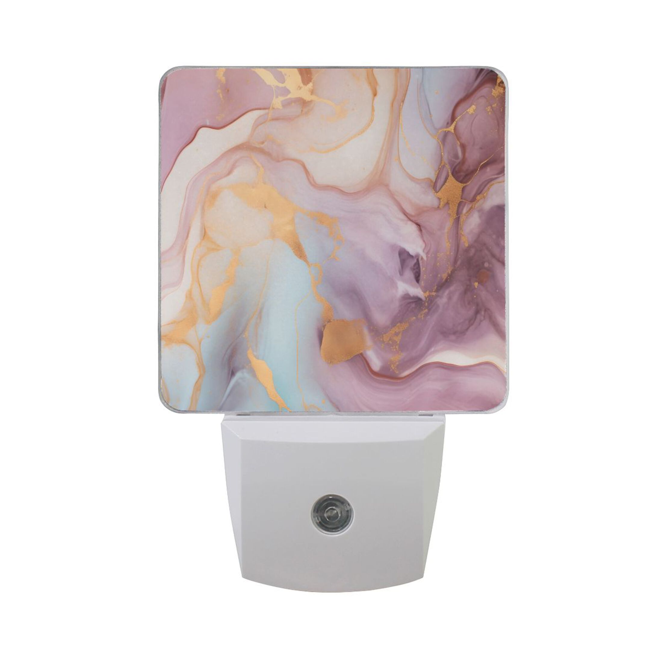 Pink and Gold Marble Night Light LED Dusk to Dawn Auto Sensor Night ...