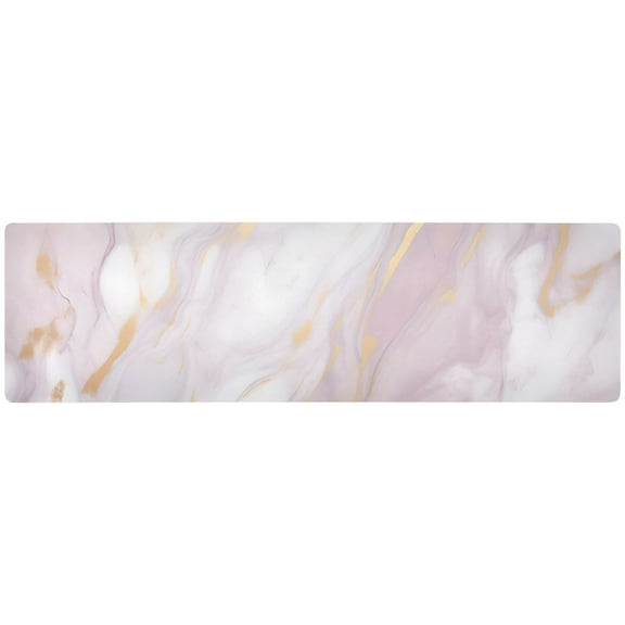 Pink and Gold Marble Rectangle Pot Holders Trivets Non-slip Hot Pads Long Hot Mats Potholders Table Runner for Kitchen