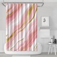thumbnail image 1 of Pink and Gold Marble Texture Shower Curtain 72x72in ,Bathroom Decorative Shower Curtains Set with 12 Hooks,Modern Waterproof Washable Shower Curtain, 1 of 5