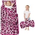 thumbnail image 1 of Pink and Gray Of Leopard Print Toddler Nap Mats for Kids Preschool,Sleeping Mat Bag or Kids,Toddler Sleeping Bag,Toddler Nap Mat or Daycare, 1 of 6