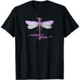 thumbnail image 1 of Pink and Green Dragonfly - Carpe Diem Motto T-Shirt, 1 of 5