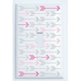 thumbnail image 1 of Pink, and Grey Arrow Print Pattern Light Switch Plate and Outlet Covers Arrows Woodland Forest Nursery Wall Decor for Baby Girls, 1 of 1