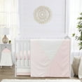 thumbnail image 1 of Sweet Jojo Designs Boho Color Block Pink and White 4 Piece Crib Bedding Set, 1 of 6