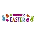 thumbnail image 1 of Pink and Orange "Happy Easter" Bunny Spring Gel Window Clings, 1 of 2