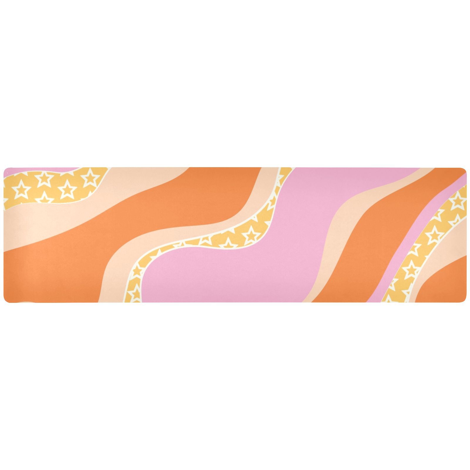 Pink and Orange Print Rectangle Pot Holders Trivets Non-slip Hot Pads ...