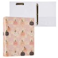 thumbnail image 1 of Pink and Peach Halloween Pattern 3 Ring Hardcover Binders 1.5in Round Rings for Letter-Size Folder Paper Organizer Pockets for Office Student Recipe, 1 of 9