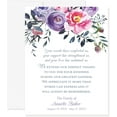Pink and Purple Floral Funeral Thank You Cards, Sympathy