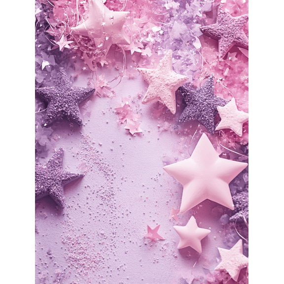Pink and Purple Glitter Star Canvas Wall Art Perfect for Bedroom Living Room Nursery Dorm Room and Wedding Decor