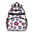 thumbnail image 1 of Pink and Purple Leopard Print Cute School Backpack Bag for School with Padded Back and Adjustable Shoulder Straps 15.25"x11.5"x5.25", 1 of 5