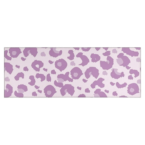 Pink and Purple Of Leopard Print Kitchen Rug Mat,Kitchen Runner Rugs Non Skid Washable,Decorative Kitchen Floor Mats for Kitchen,Sink,Laundry,17"X47"