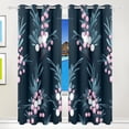 thumbnail image 1 of Pink and Red Berry Blackout Curtains for Living Room Bedroom 55W x 72/84L Insulated Window Drapes 2 Panels, 1 of 6