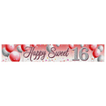 thumbnail image 1 of Pink and White Balloon Themed Happy Sweet 16 Backdrop Banner Party Decor Background for Sweet 16 Celebrations Birthday Party Photography Props Decors, 1 of 6
