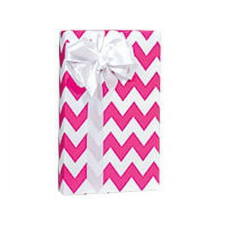 Pink and white chevron on sale wrapping paper