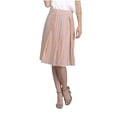 thumbnail image 1 of Pink and White Cotton Striped Pleated Flared Full Skirt Size Large - Hey Viv, 1 of 1