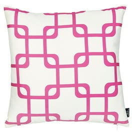 Red And White Geometric Squares Decorative Throw Pillow Cover Red And White Geometric Squares Decorative Throw Pillow Cover