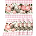thumbnail image 1 of Pink and White Gingham Christmas Placemats Set of 4 Buffalo Check Plaid Xmas Decoration for Home Kitchen Dining Table Decoration, 1 of 6