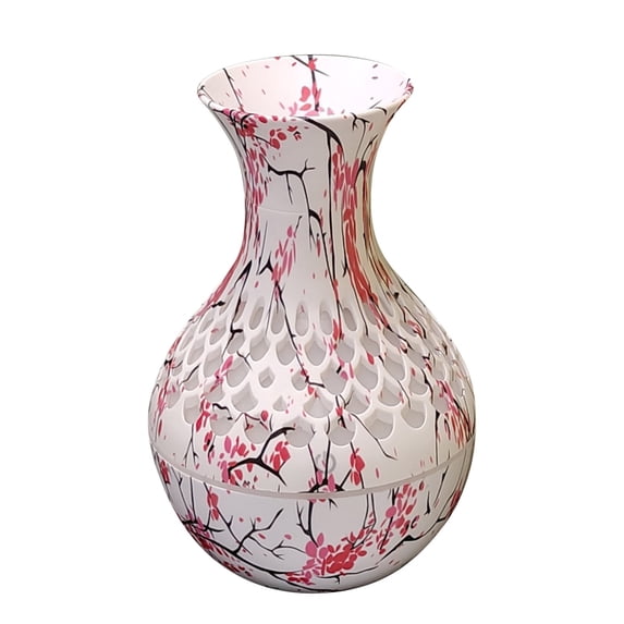 Pink and White Porcelain Vase Humidifier, Desktop Mini Air Humidifier, Portable Aromatherapy Ornament