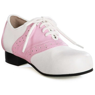 Pink and White Saddle Shoes