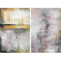 Pink and Yellow Smokes Diptych