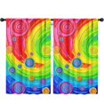 thumbnail image 1 of Pink and Yellow Tie Dye Pattern Insulated Teens Curtains Set Of 2, Bedroom Essentials, Toddler Room Decor 52x84in(132x213cm), 1 of 4
