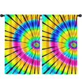 thumbnail image 1 of Pink and Yellow Tie Dye Pattern Insulated Teens Curtains Set Of 2, Bedroom Essentials, Toddler Room Decor 52x84in(132x213cm), 1 of 5