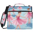 thumbnail image 1 of Pink-ballet Class Printed Zipper Binder with Handle&Shoulder Strap 2 inch 3 Ring 500+300 Sheet Capacity File Folder Organizer, 1 of 8