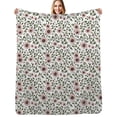 thumbnail image 1 of Pink floral pattern background Soft Warm Blanket Throw Blanket Flannel Bedspread Couch Chair Cute Sofa Bed Cover, 1 of 6