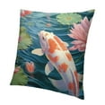 thumbnail image 1 of Pink for Kids Boys Girls Teens Toddler Water Lily Cushion Case Nutrue Theme Decorative Pillowcase Koi Fish Home Decor, 1 of 5