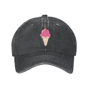 Pink ice-cream Baseball Caps for Men Women Adjustable Casual Trucker Hats for Fishing Outdoor Activities Fashion Hats