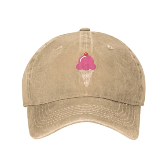 Pink ice-cream Baseball Caps for Men Women Adjustable Casual Trucker Hats for Fishing Outdoor Activities Fashion Hats