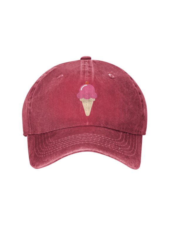 Pink ice-cream Baseball Caps for Men Women Adjustable Casual Trucker Hats for Fishing Outdoor Activities Fashion Hats