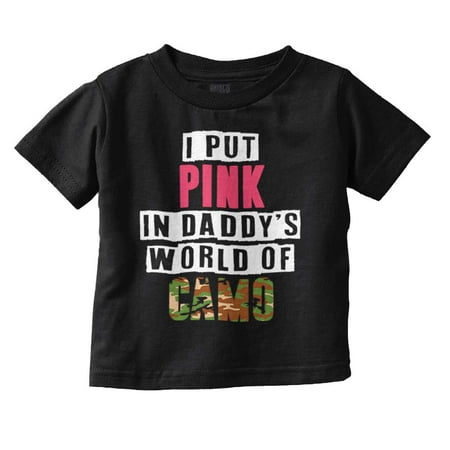 Pink in Daddy's World of Camo Hunter Youth T Shirt Tee Girls Infant Toddler Brisco Brands 24M