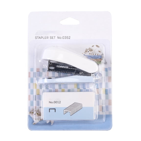 Pink mini stapler with staple remover and 640 staples, cute stapler gift