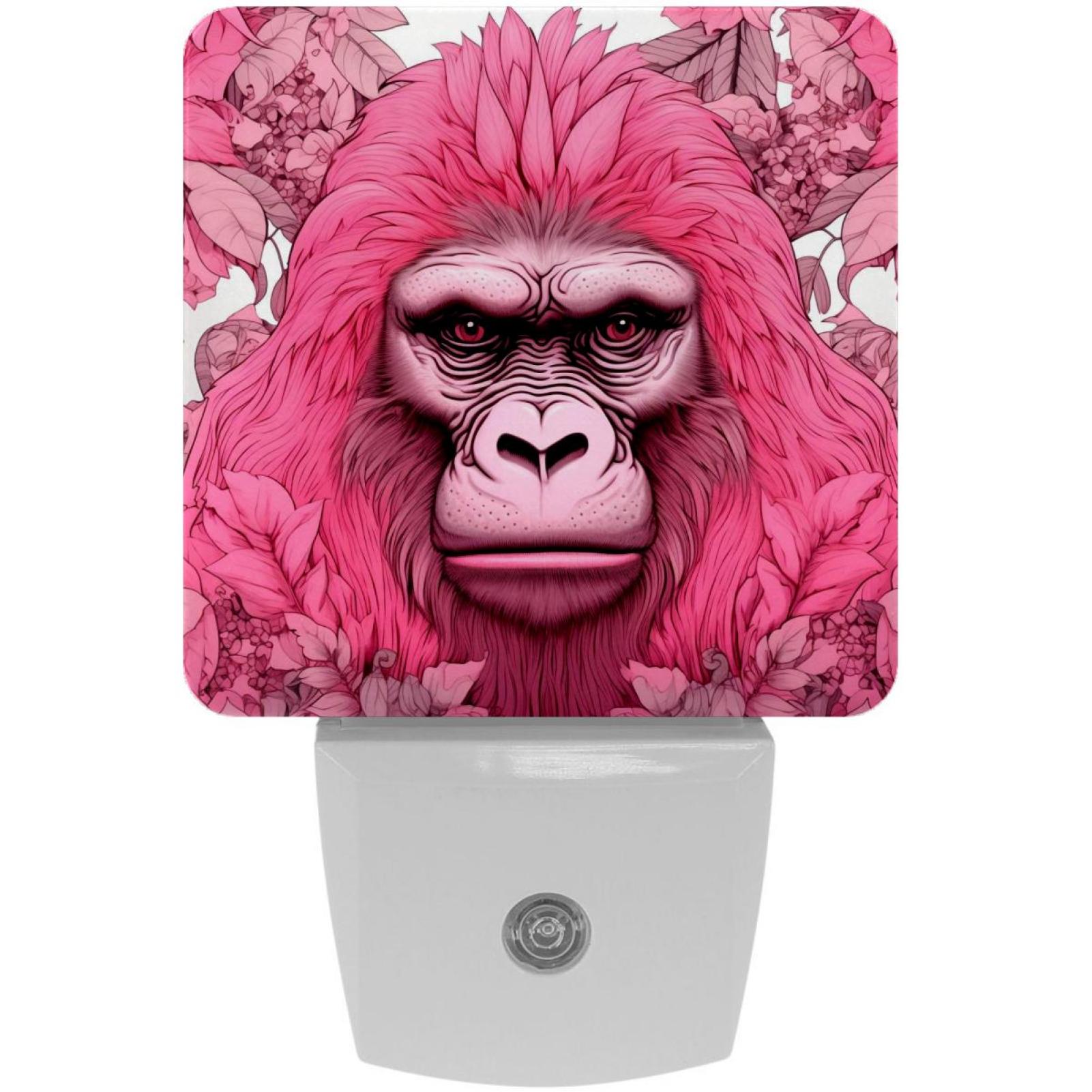 Pink monkey orangutan LED Square Night Lights - Bright and Compact ...