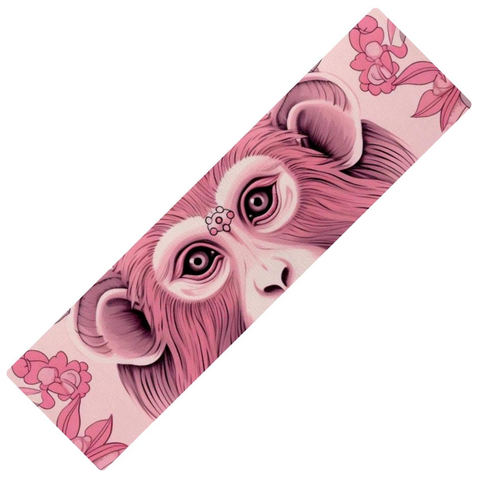 Pink monkey orangutan NonSlip Absorbent Rubber Mats Kitchen Runner, 15