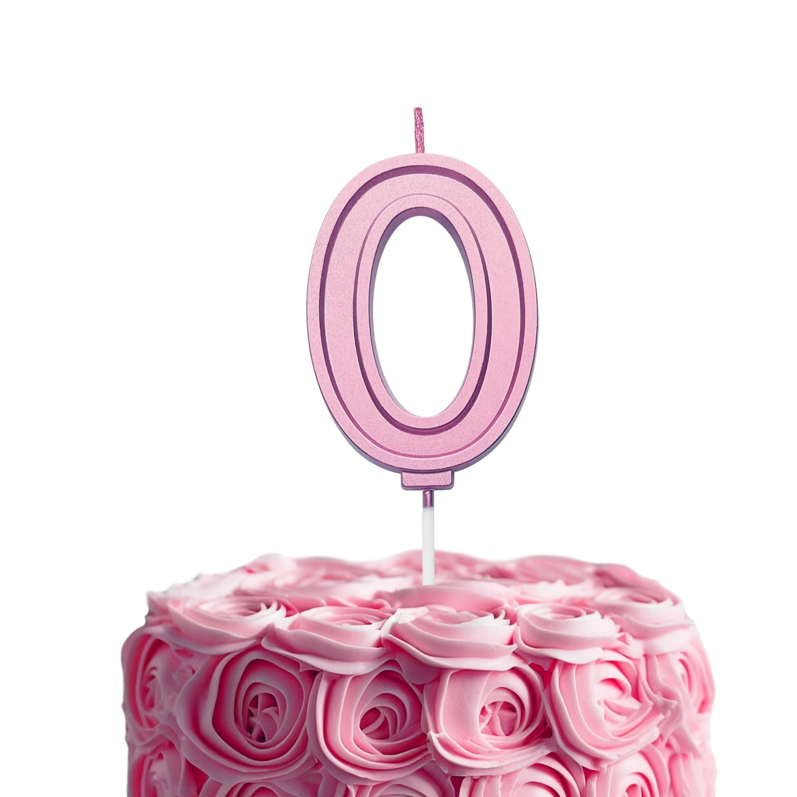 90th Birthday Candle For Cake - Rose Gold Number 9 & 0, 2.76 Inch Party Decor