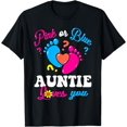 thumbnail image 1 of Pink or Blue Auntie Loves You Baby Gender Reveal Party Women T-Shirt, 1 of 4