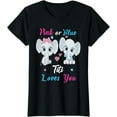 thumbnail image 1 of Pink or Blue Titi Loves You Elephants Baby Gender reveal T-Shirt, 1 of 3