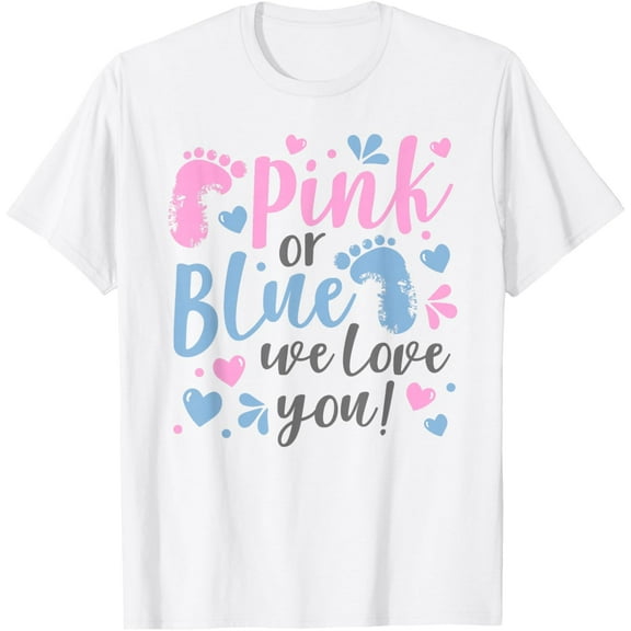 Pink or Blue We Love You Baby Shower Mens T-Shirt