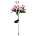 thumbnail image 1 of Pink orchid solar lights, solar outdoor garden lights, 1 of 5