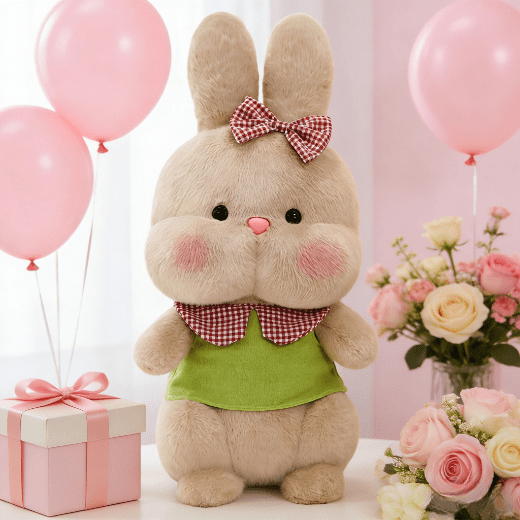 Pink rabbit plush doll, Toys & Games, 20-inch giant Easter rabbit toy, suitable for boys and girls, cute plush rabbit dress-up doll, an excellent gift for Christmas and Easter decorations