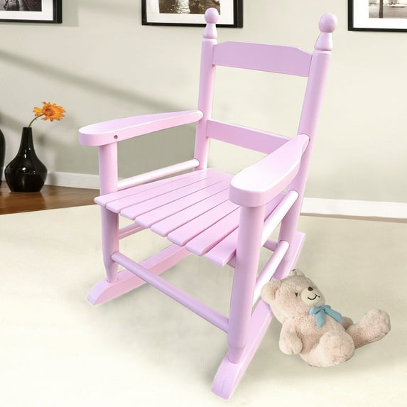 Pink 's Rocking Furniture Piece - Solid Hardwood Indoor & Outdoor Feasible Safe And 110 Lbs Weight Bearing Capacity Easy Assembly Manual Chair In Wood Build Function Restraint Fashion