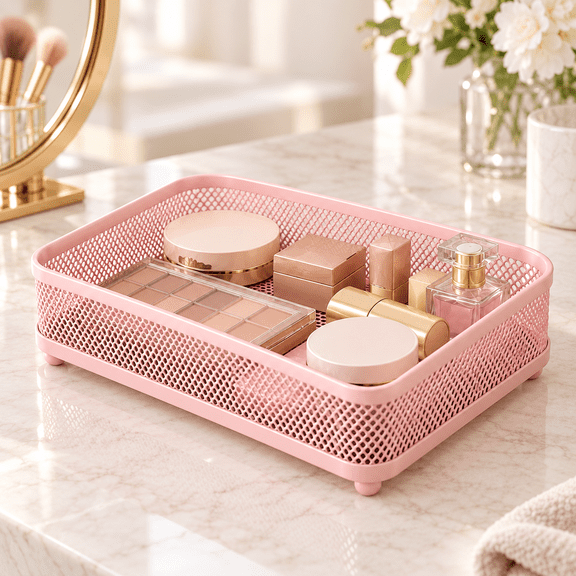 Pink single-layer tray