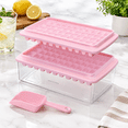 Pink suit with 2 ice trays 3-in-1 stackable food-grade plastic ice cube ...