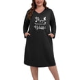 thumbnail image 1 of PinkBeautiM Long Sleeve Nightgowns for Women Plus Size Sleepshirt Soft Loungewear with Pockets, 1 of 6